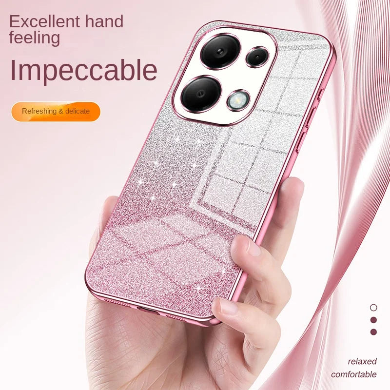 Luxury Glittering iPhone Case Shockproof TPU Back | MagSafe Case with Camera Lens Cover for Apple iPhone 16/15/14/13/12 Pro Max, Plus, Mini Cover | Armor Case, Bumper Cover Phone Case | Premium Protective Cover