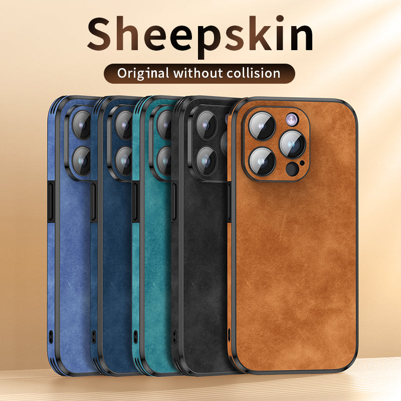 High-Quality Leather iPhone Case with Shockproof Camera Cover | MagSafe Compatible for Apple iPhone 16/15/14/13 Pro Max Plus Mini | Armor Protective Cover