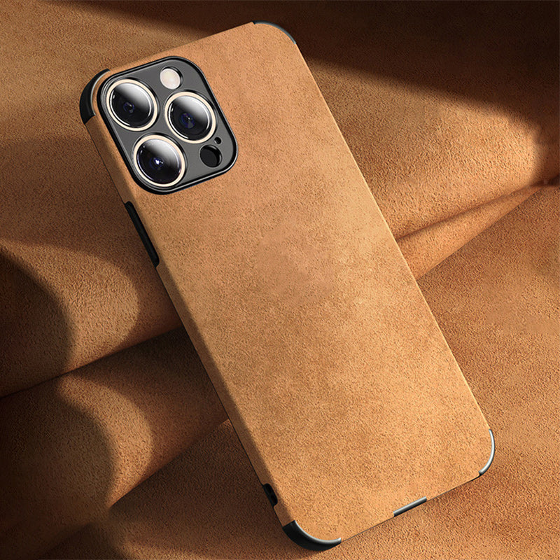 High-Quality Leather iPhone Case with Shockproof Camera Cover | MagSafe Compatible for Apple iPhone 16/15/14/13 Pro Max Plus Mini | Armor Protective Cover