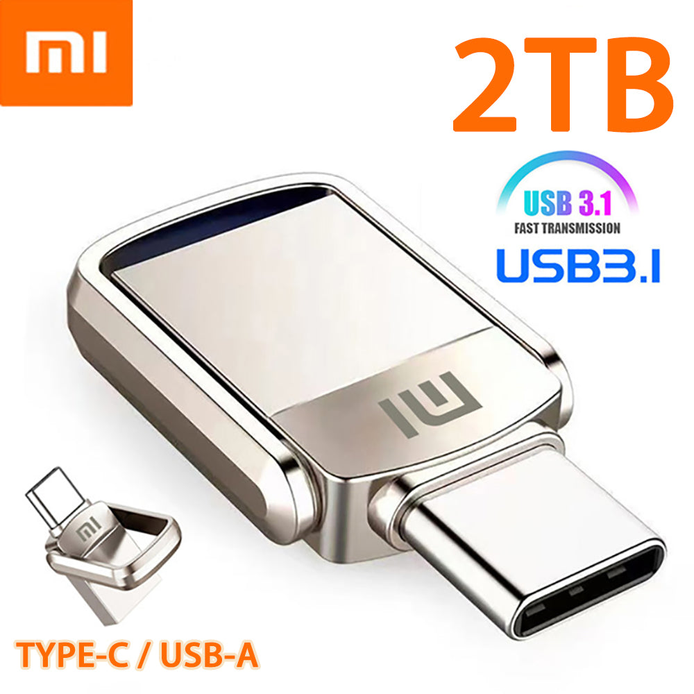 Premium Xiaomi U-Disk 2TB 1TB USB 3.1 Type-C Interface 256GB 128GB 512GB Mobile Computer Data Transfer Portable USB Storage