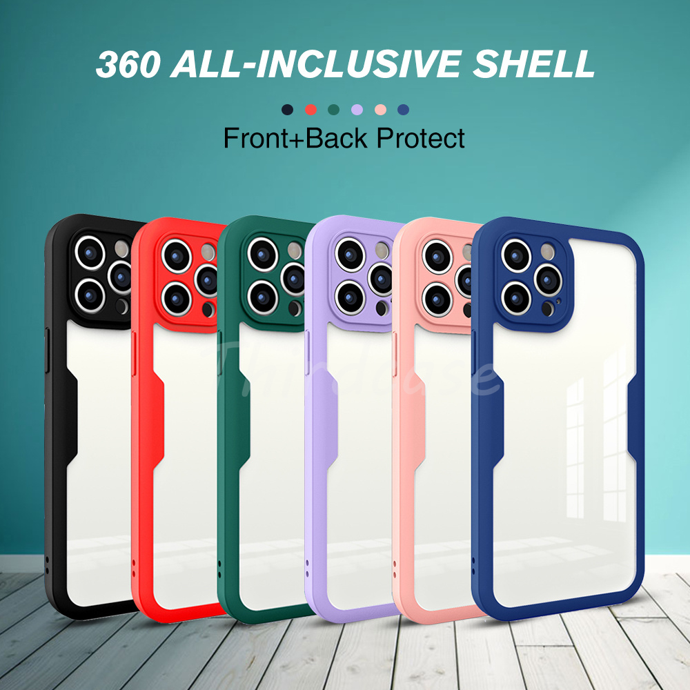 High-Quality Transparent 360-Degree Silicone Protection iPhone Case with MagSafe | 360-Degree Protection and Camera Lens Cover for Apple iPhone 16/15/14/13/12 Pro Max, Plus, Mini Cover | Armor Case and Bumper Cover | Premium Phone Case