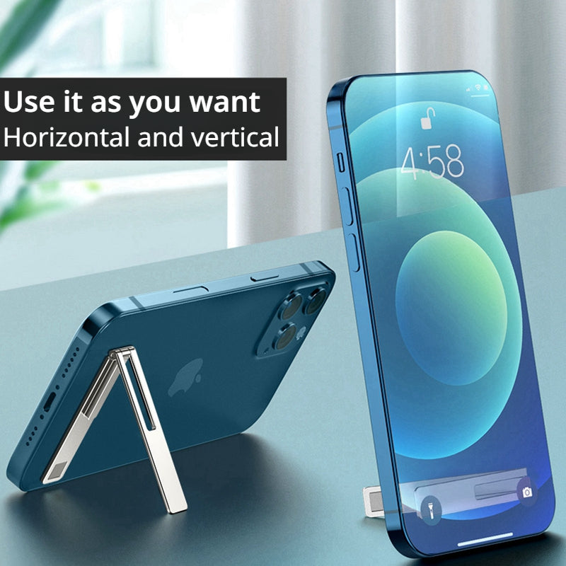 Premium Ultra-Thin Mini Metal Folding Phone Stand: Invisible, Portable Holder for Smartphones, Apple iPhone, Samsung, iOS &amp; Android, Xiaomi | Limited Edition