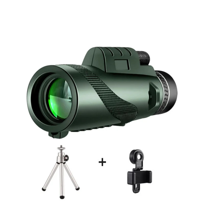 High-Quality Portable Zoom HD 5000m Telescope, Foldable, for Long Distances | Professional Mini Telescope, Powerful: Hunting, Sports, Outdoor, Camping, Travel | Smartphones, Apple iPhone, Samsung, iOS & Android