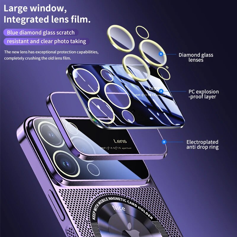 Luxus wärmeableitendes Magnetgehäuse als iPhone-Hülle 