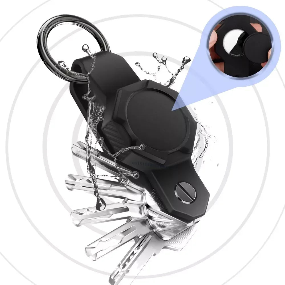 Hochwertiges Silikonhülle für Apple Airtags | Wasserdichter Schlüsselbund mit Ringhalter | Schlüsselorganizer, Anti-Verlust