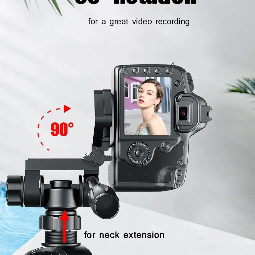 Professional Aluminum Travel Tripod, 140 cm for Videography & Photography: Quick Plate Mounting, Suitable for Smartphones, Apple iPhone 15/14/13/12/11 Pro Max/Plus/Mini, GoPro, Canon/Nikon DSLR/SLR