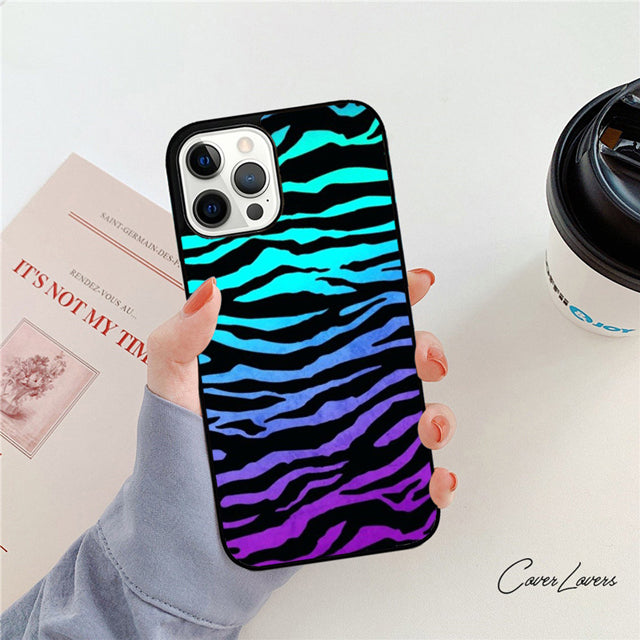 Premium Zebra Pattern Glitter iPhone Case | MagSafe Case with 360-Degree Protection & Camera Lens Cover for iPhone 16/15/14/13/12 Pro Max, Plus, Mini Cover | Armor Case & Bumper Cover Phone Case | High-Quality Protective Cover