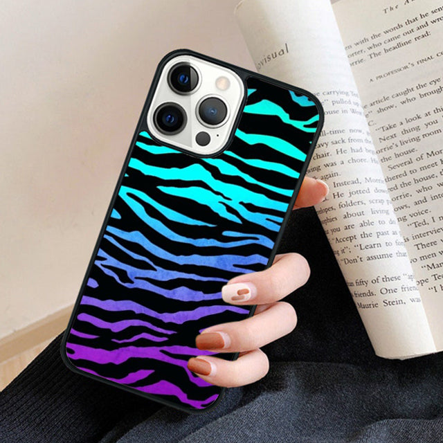 Premium Zebra Pattern Glitter iPhone Case | MagSafe Case with 360-Degree Protection & Camera Lens Cover for iPhone 16/15/14/13/12 Pro Max, Plus, Mini Cover | Armor Case & Bumper Cover Phone Case | High-Quality Protective Cover