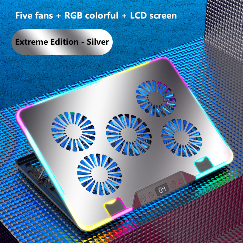 Premium RGB Gaming Laptop Stand: Notebook Cooler with 6 Fans at 2600 RPM for Macbook MacBook Air/Pro/M3/M2/M1: 16,14,13-inch | 2024/2023/2022/2020 Series | Compatible with MacBook, Laptop, Notebook - Optimized Air Cooling & Stylish Design