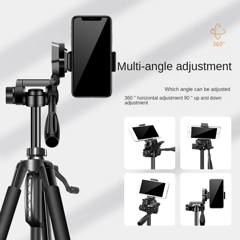 Professional Aluminum Travel Tripod, 140 cm for Videography & Photography: Quick Plate Mounting, Suitable for Smartphones, Apple iPhone 15/14/13/12/11 Pro Max/Plus/Mini, GoPro, Canon/Nikon DSLR/SLR