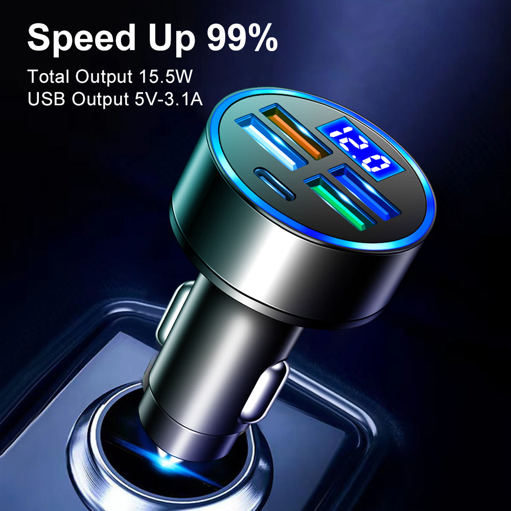 High-Quality FM Transmitter, Wireless Car, Bluetooth 5.0, USB Charger, Car Aux Radio, MP3 Player, Music, Hands-Free Kit | Premium Auto Car Charger Smartphones, Apple iPhone, Samsung, iOS &amp; Android