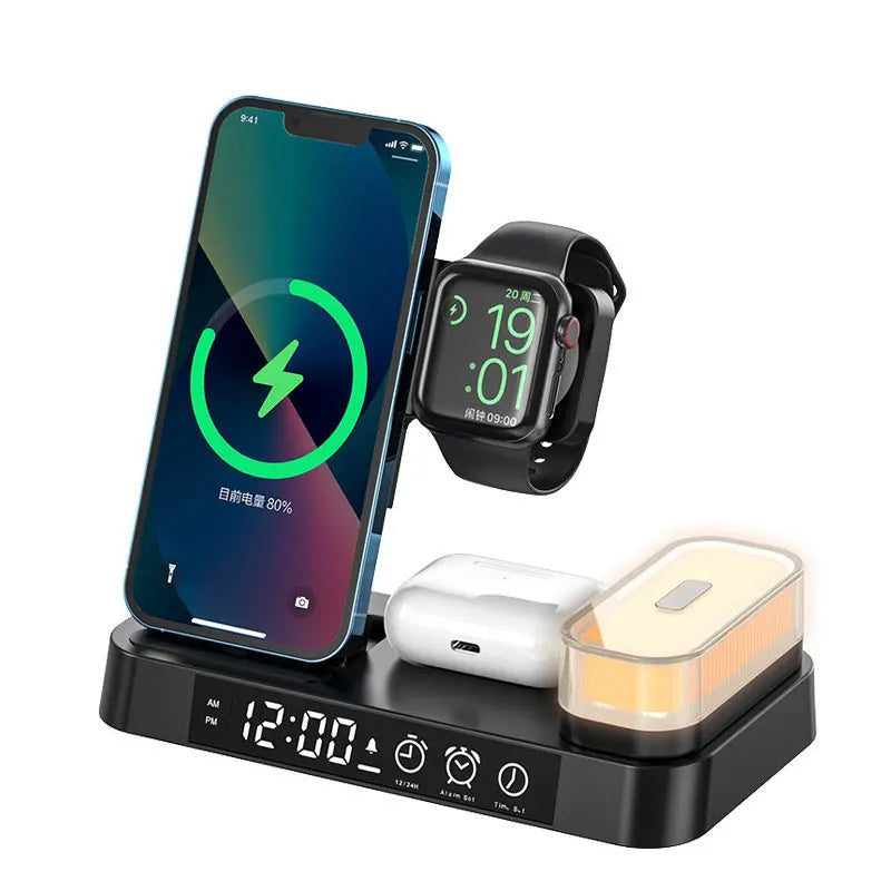 Hacrin 3 in 1 kabelloses Ladegerät für iPhone 13 Pro Max 12 Apple Watch Serie 7 Wireless Fast Charging Station Dockingstation für Airpods Pro, Samsung