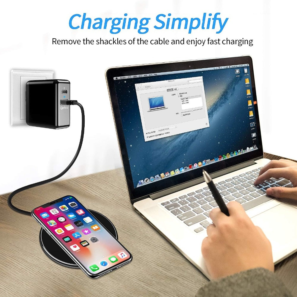 30W Schnelles kabelloses Ladepad USB C Ladekabel MagSafe Ladegerät Apple iPhone Samsung Android - Fast Wireless Charging Pad