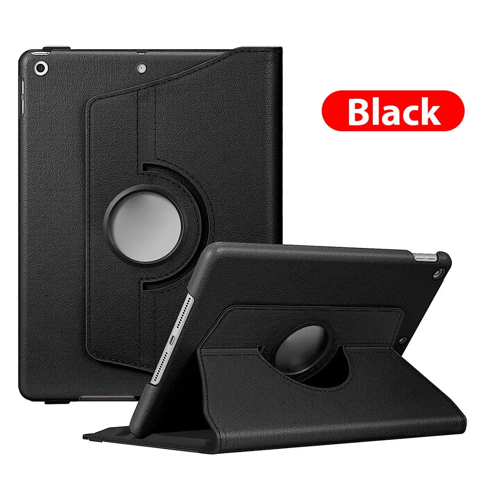 Premium iPad Smart Cover™ iPad/Pro/Air/Mini: 10/9/8/7/6/5/4/3 Series: - Stylish & Functional 360° Rotating Leather Tablet Case