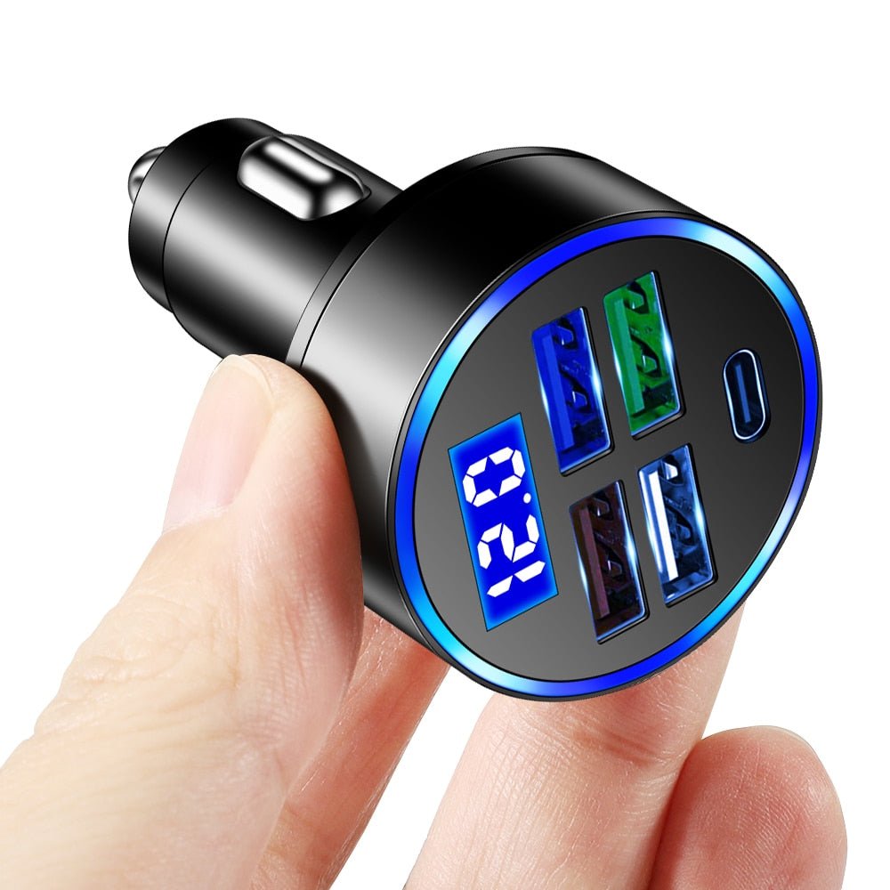 USB Typ-C Auto-Ladegerät & Mehrfachanschluss-Adapter: Schnellladung für iPhone, Xiaomi, Huawei, Samsung &  Android Geräte