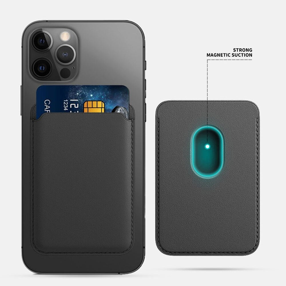 Magsafe Premium Apple iPhone Leder-Geldbörse Hülle - Luxus Magnetischer Kartenhalter